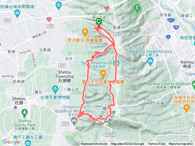 藤山步道接長青自行車道, 橫山賞鷹平台, 猴探井下臥龍坡大O型預覽圖