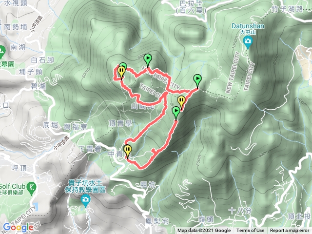 向天池山-向天山-面天山-大屯西峰-大屯西南峰