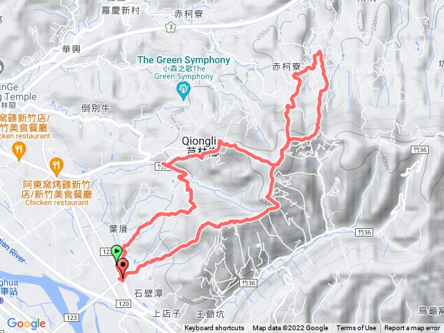 芎林連走石壁潭山中坑山大板根飛鳳山8字