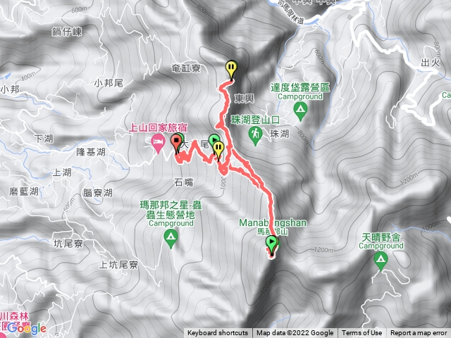 上湖起登-馬那邦山-細道邦山