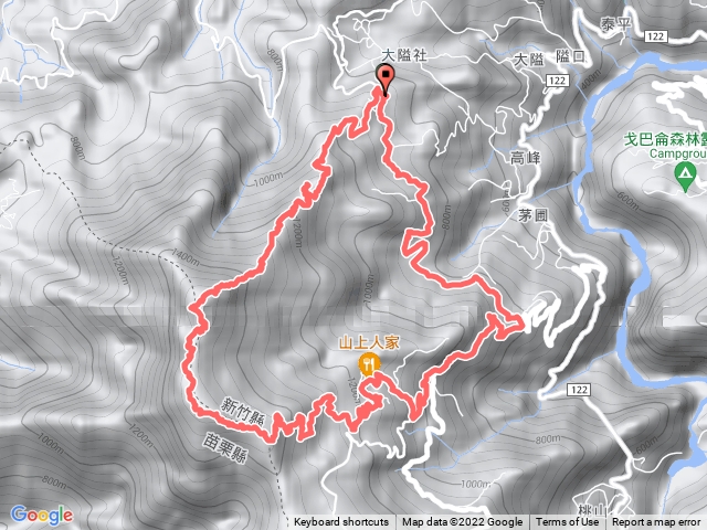 🔺新竹/五峰/鵝公髻山東北峰、鵝公髻山主峰（第一登山口上；山上人家下）