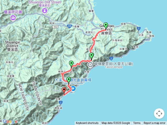 草嶺古道福隆到大溪車站