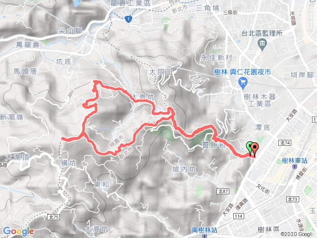 大同山、青龍嶺、大凍山、北天宮 O型