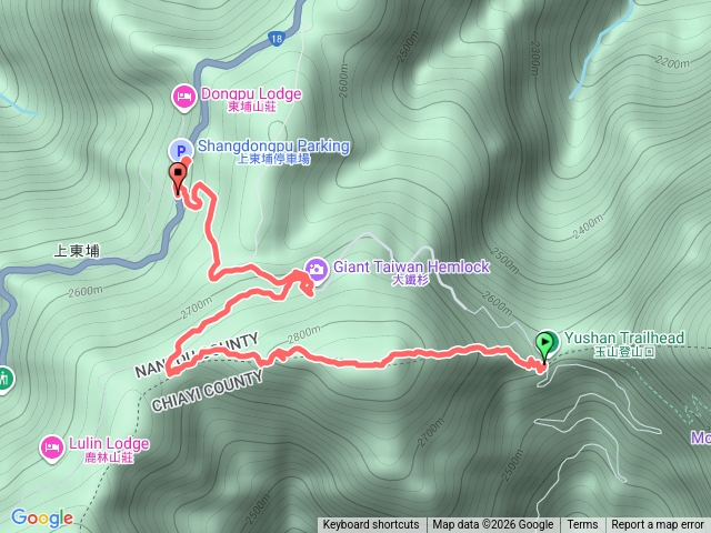 玉山登山口-麟趾山-大鐵杉-上東埔停車場預覽圖