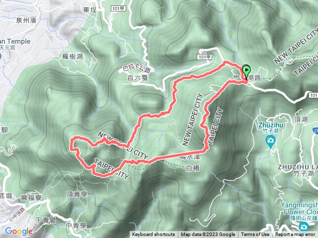 大屯山主峰+南峰+西峰+向天池+向天池山+向天山+面天山+二子坪O型