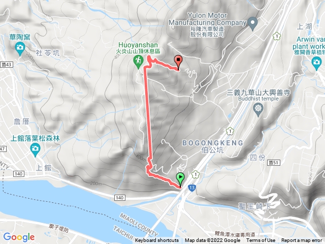 苗栗火焰山O型路線