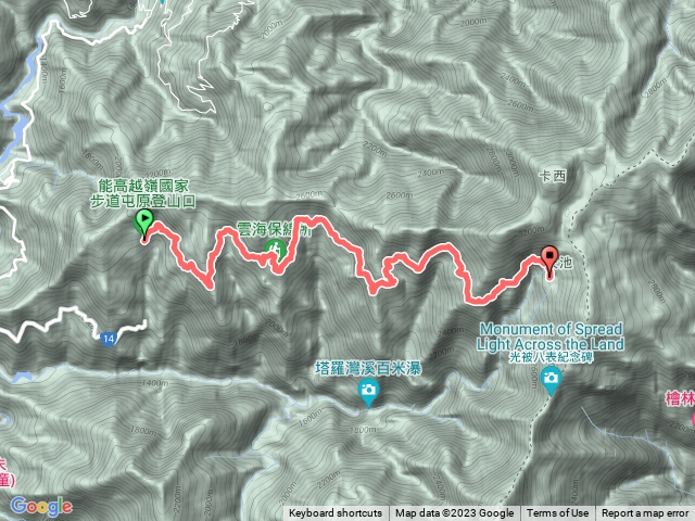 D1:屯原登山口-天池山莊