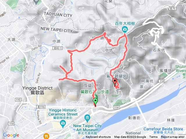 新北市鶯歌~北鶯公園→鶯歌石山→牛灶坑山→龜公山→碧龍宮縱走