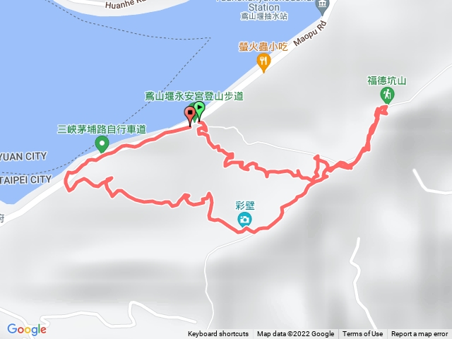 三峽福德坑山彩石壁