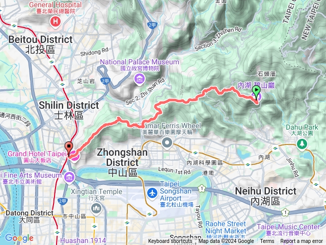 20241130 臺北大縱走第五段：捷運劍潭站至碧山巖（小百岳-劍潭山）預覽圖