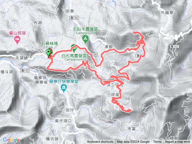 桶頭山、頭凍山西峰、榮華山西峰O繞