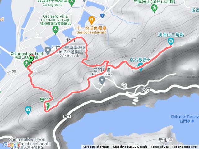 溪洲山 坪林站登山口上 下福山巖牌樓口