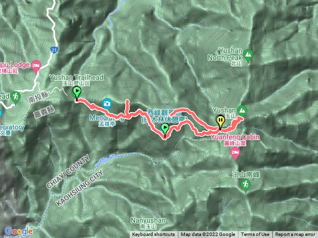 玉山主峰、西峰、前鋒（2天1夜）