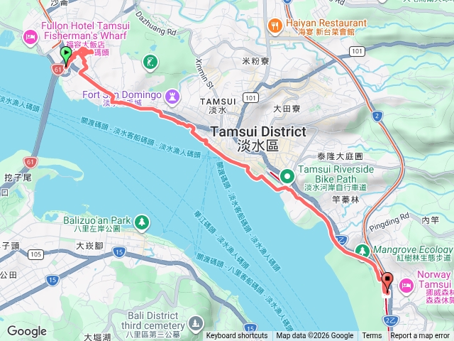Bike淡江大橋-紅樹林站