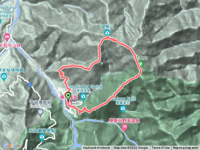 東埔登郡大山下開高山誤下西稜