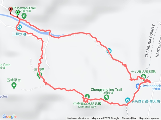 彰化社頭清水岩十八彎古道