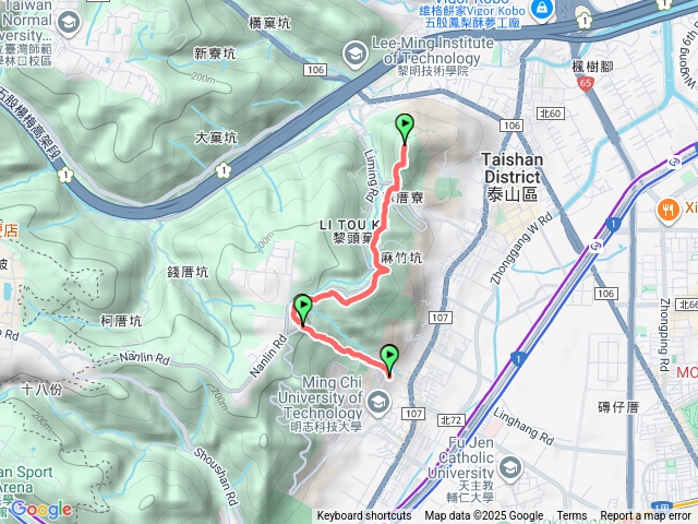 頂山巖尖凍山來回預覽圖