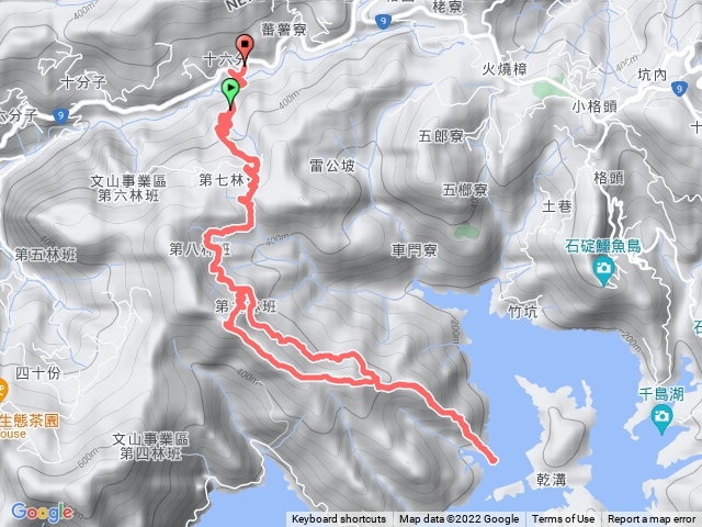 新北石碇：秀峰路、鷺鷥潭山西北峰、鷺鷥潭山、車閂寮九股山