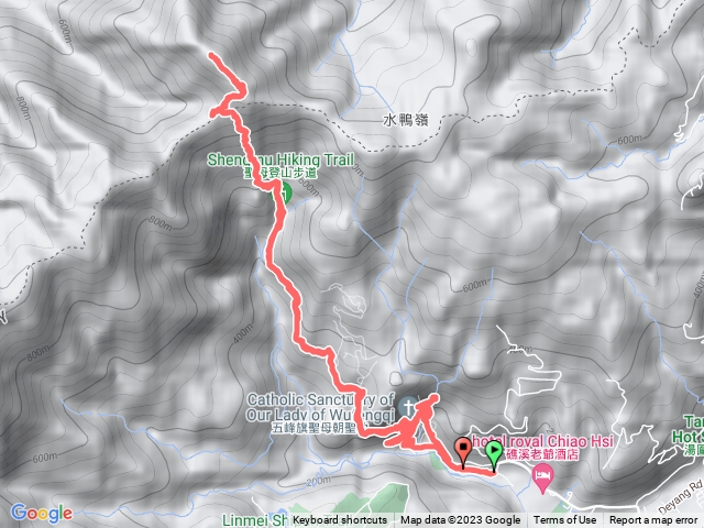 抹茶山、三角崙山、五峰旗瀑布