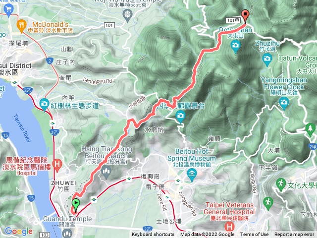 2021年臺北大縱走：尋寶任務臺北大縱走第一段：關渡至二子坪202208081328