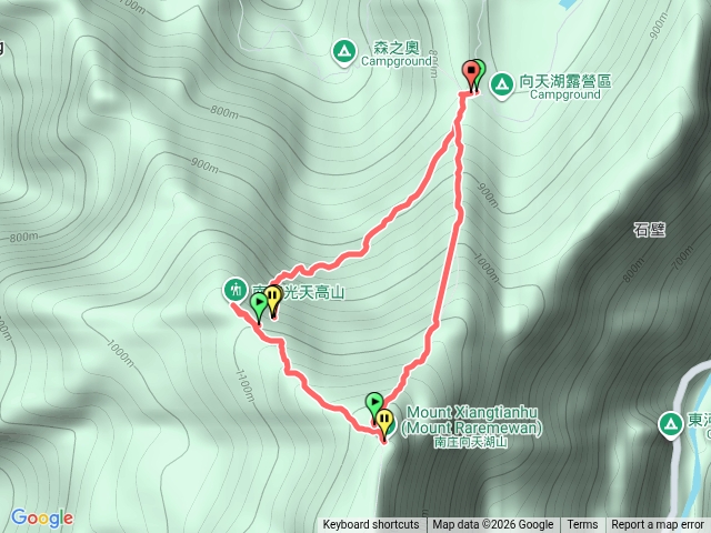 光天高山向天湖山O形縱走