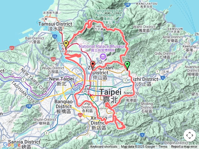 2025臺北大縱走任務二全軌跡