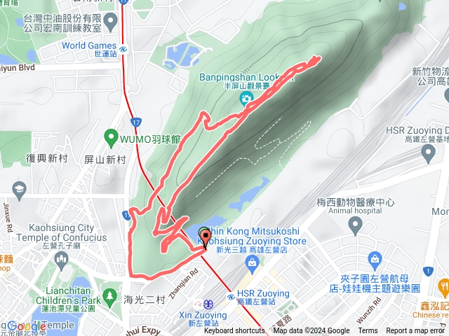 半屏湖步道口大岩壁翠華路南步道口