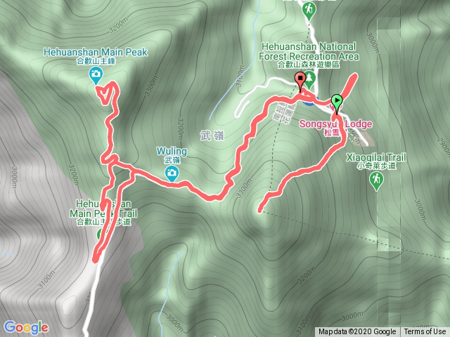 松雪樓-合歡東峰-合歡主峰-合歡山停車場