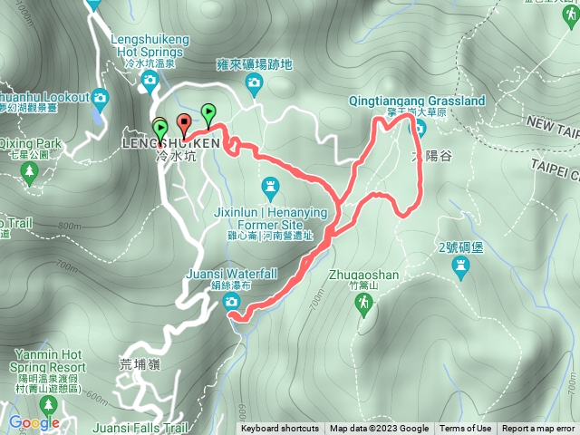 冷水坑＞絹絲瀑布＞擎天崗