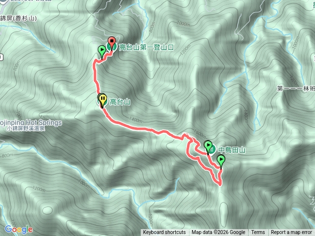 高島縱走（第一登山口）P型預覽圖