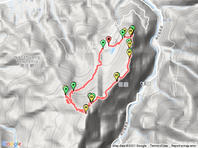 光天高山、向天湖山、三角湖山環狀
