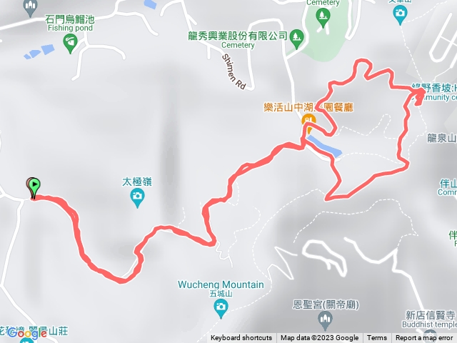 石門路70號登山口-直上山中湖-繞去將軍嶺做伸展並繞湖一大圈-原路折返回70號登山口