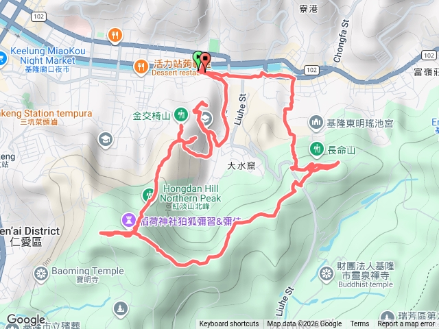 基隆紅淡山、長命山、金交椅山12峰O型縱走預覽圖