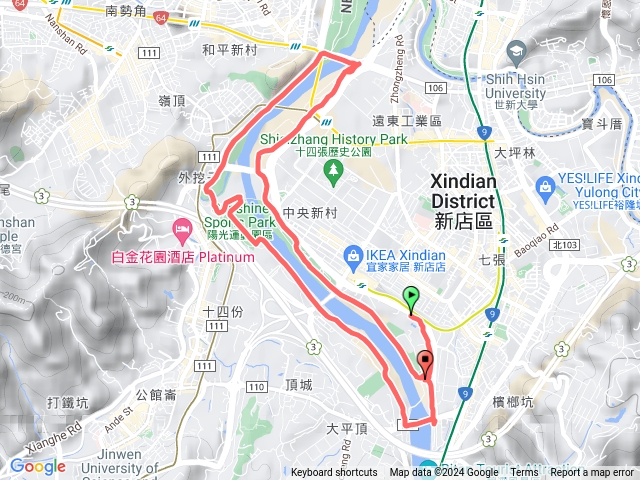 新店河濱步道 碧潭→秀朗橋一圈