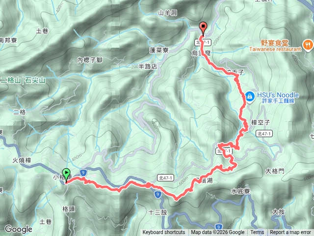 2026-06-24新店小格頭白雲國小雲海山風露嘴山粗坑崙山西南峰主峰修記煤礦炭窯四分子古道烏塗堀站預覽圖