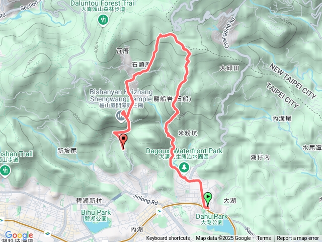 內湖龍行石步道,白石湖山