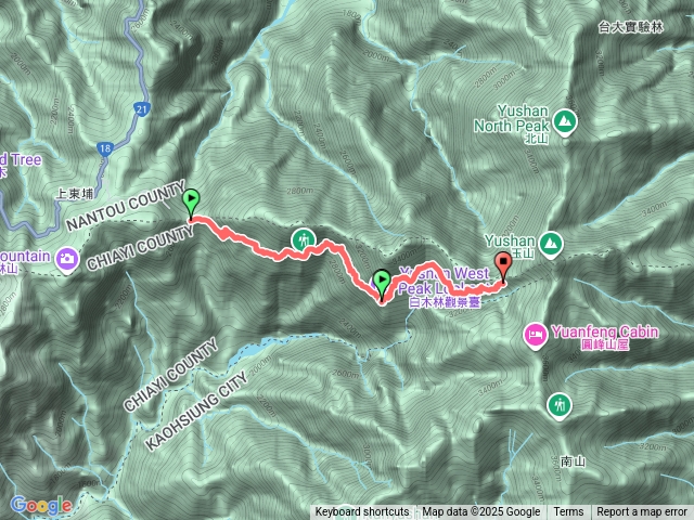 玉山登山口到排雲山莊