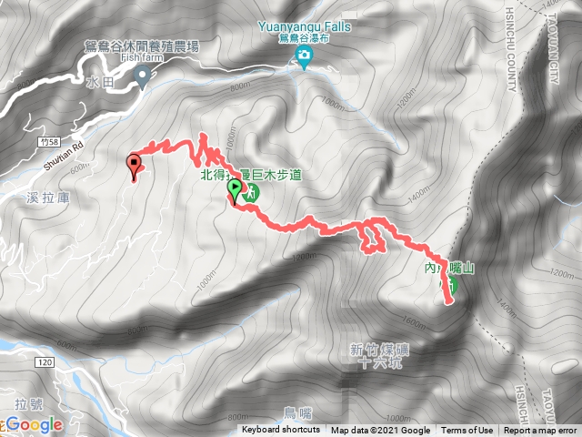 內鳥嘴山北得拉曼線