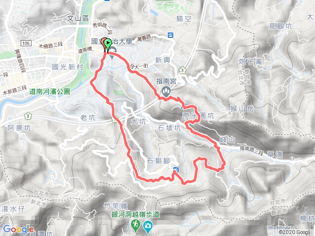 台北大縱走南二段-指南宮步道～政治大學1080316