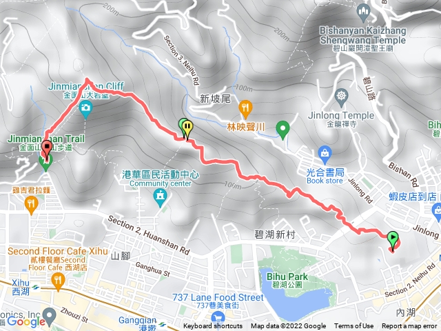 內湖路二段263巷-碧湖山-新坡尾山-金面山-剪刀石山