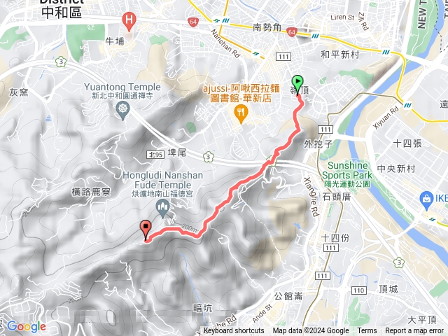 外挖子山到南勢角山