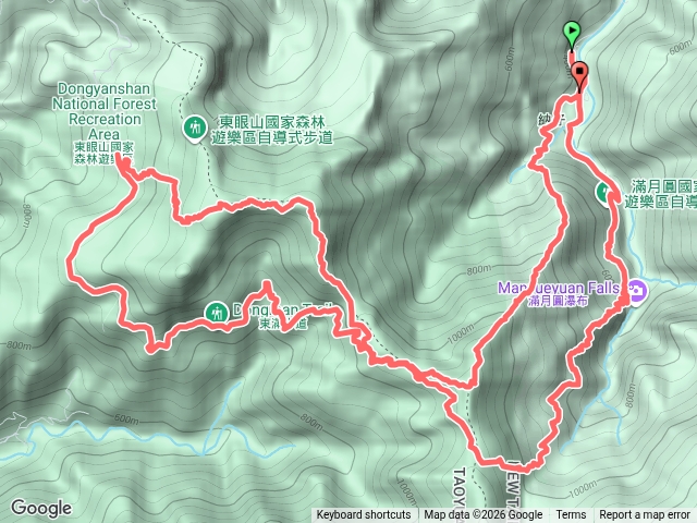 天德巷上拉卡山-東眼山-東滿步道8字預覽圖