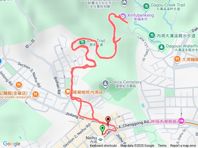 內湖捷運站-碧湖親山步道-新福本坑