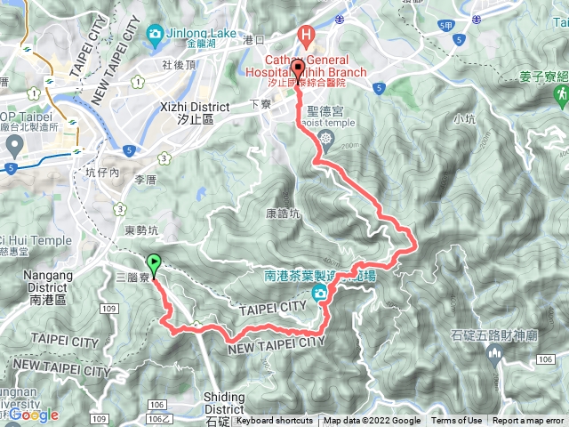 更寮古道 土庫岳 深按頭 四分尾 大尖山 汐止