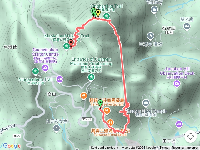 開山凌雲寺-小北插-鷹仔尖-北橫一段、北橫二段-小英雄-硬漢嶺-楓櫃斗湖步道-開山凌雲寺