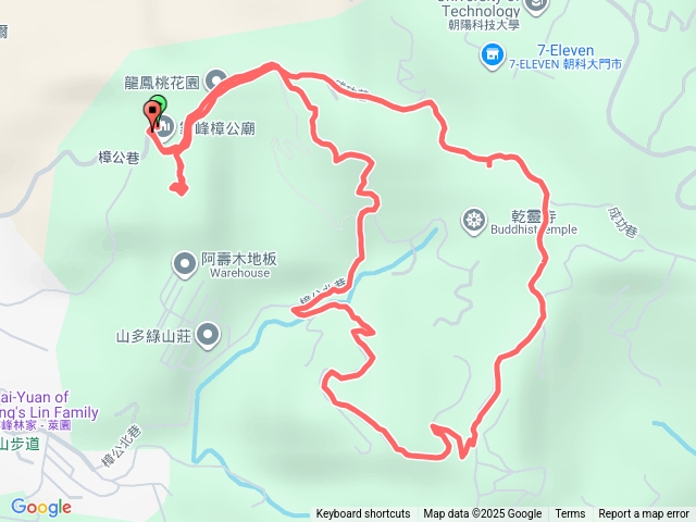 台中阿罩霧山及阿罩霧鳳山小O型環繞預覽圖