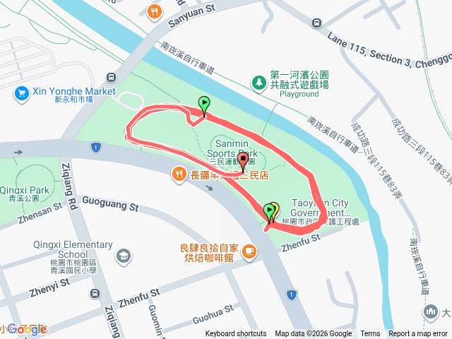 三民運動公園一圈圈的