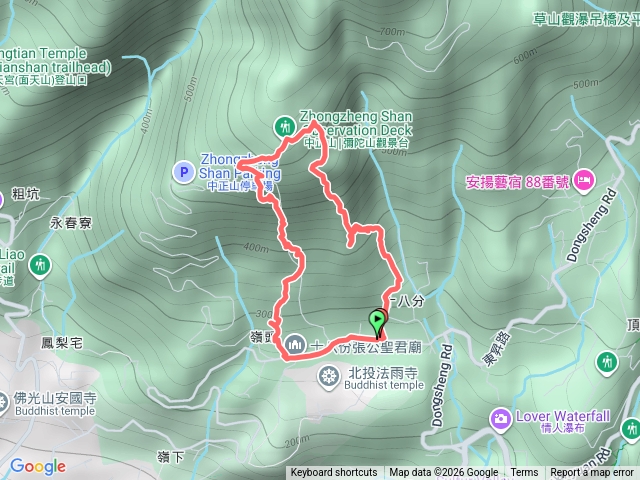20260212北投-中正山登山口站-大慈寺-參拜道-四十基石-十八份步道-中正山-東南峰-百年木炭窯-櫻花林