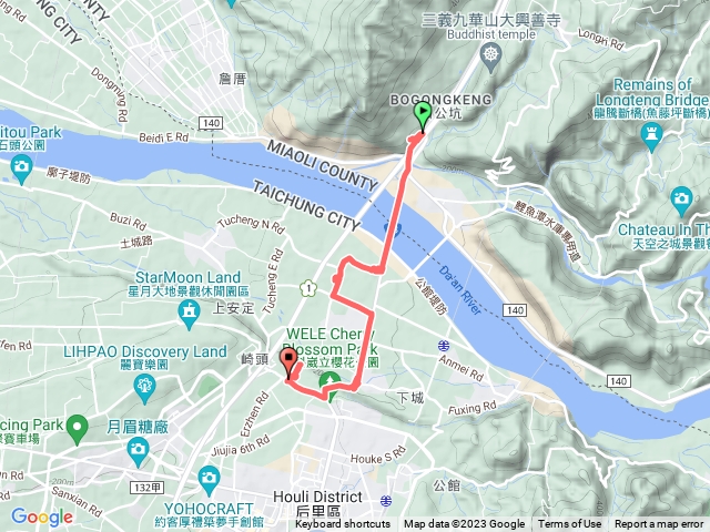 🔺苗栗三義伯公坑➡️台中后里新店庄➡️新店➡️風鼓崎➡️十八間西