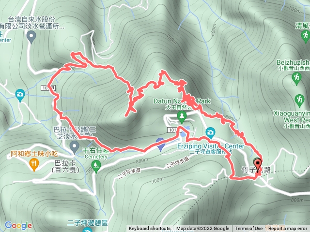 2022-11-19鞍部-菜公坑山-百拉咔山-烘爐山-十八彎古道O型